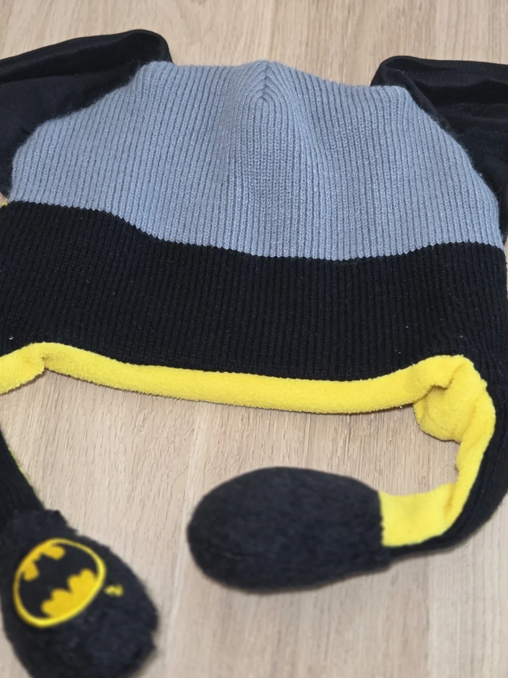 Batman Yellow & Black Knit Kids Hat